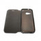 HUSA TOC FLIP COVER CARTE DIN PIELE ECO PENTRU HTC ONE M7 NEGRU