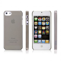 Carcasa protectie spate din plastic mat 0.7mm pentru iPhone 5 / 5S / SE, gri foto