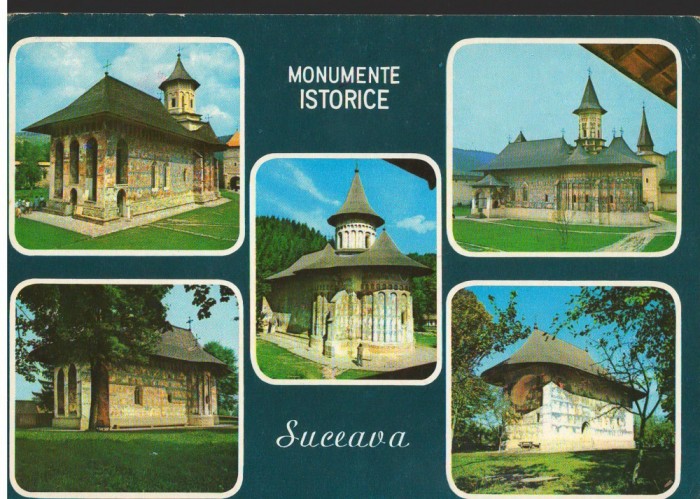 CPI (B7794) CARTE POSTALA - SUCEAVA. MONUMENTE ISTORICE, MANASTIRI