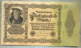 A1707 BANCNOTA-GERMANIA-50000 MARK -19.11.1922-SERIA00807779-starea care se vede