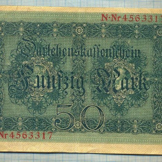 A1718 BANCNOTA-GERMANIA- 50 MARK -5.8.1914-SERIA4563317 -starea care se vede