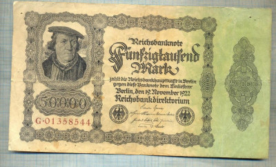 A1709 BANCNOTA-GERMANIA-50000 MARK -19.11.1922-SERIA01358544-starea care se vede foto