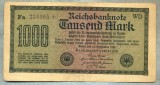 A1719 BANCNOTA-GERMANIA- 1000 MARK -15.9.1922-SERIA234905 -starea care se vede