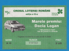 Bilet loto 2 lei Crosul loteriei 1 foto