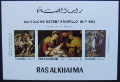 RAS AL KHAIMA - PICTURA MURILLO, 1 M/SH NEDANTELATA, NEOBLITERATA - RAK 15C foto