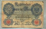 A1711 BANCNOTA-GERMANIA- 20 MARK -19.02.1914-SERIA6527519 -starea care se vede