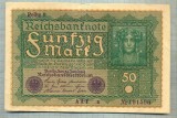 A1723 BANCNOTA-GERMANIA- 50 MARK -24.6.1919-SERIA191596 -starea care se vede