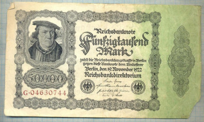 A1708 BANCNOTA-GERMANIA-50000 MARK -19.11.1922-SERIA04630744-starea care se vede foto