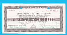 Bon 100 lei Cec de Calatorie Cheque de Voyage 1 foto