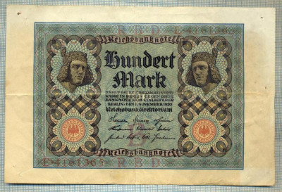 A1717 BANCNOTA-GERMANIA- 100 MARK -1.11.1920-SERIA4161365 -starea care se vede foto