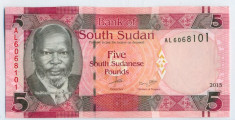 SUDANUL DE SUD - 5 pounds 2015 - UNC P-11 foto