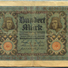 A1716 BANCNOTA-GERMANIA- 100 MARK -1.11.1920-SERIA25045276 -starea care se vede