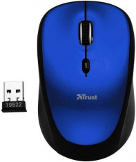 Mouse wireless Trust Yvi Blue, negru/albastru foto