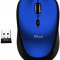 Mouse wireless Trust Yvi Blue, negru/albastru