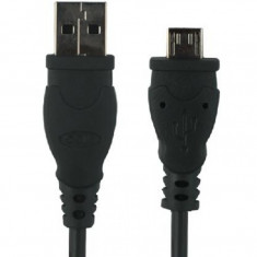 Cablu SSK USB 2.0 la microUSB 2.0 Negru foto