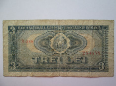 3 lei 1966 bancnota foto