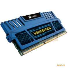Corsair DDR3 8GB 1600MHz, 1x8GB, 10-10-10-27, radiator BLUE Vengeance, 1.5V foto