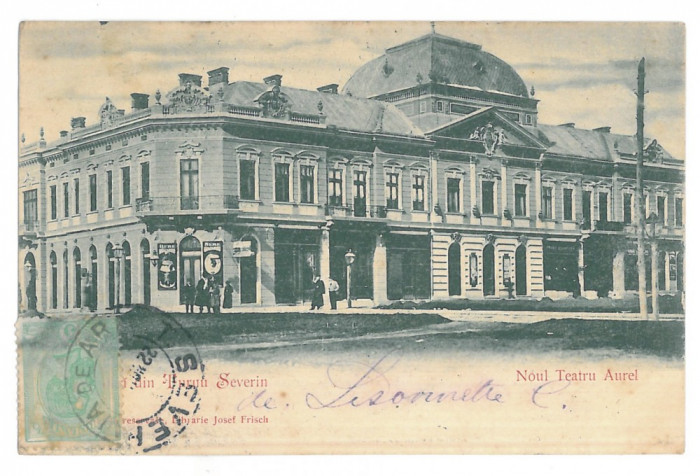 3640 - TURNU-SEVERIN, Theatre, Litho, Romania - old postcard - used - 1900 - TCV