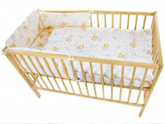 Lenjerie Mykids Teddy Stelute Crem 4+1 Piese 140X70 Cm foto