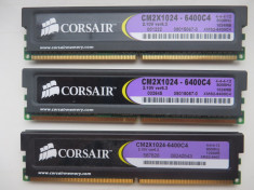Memorii DDR2 Corsair 3 x 1gb XMS2 cu radiator foto