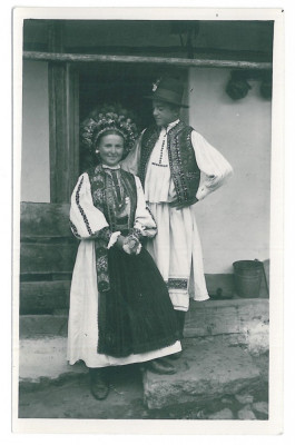 3650 - MORLACA, Cluj, ETHNIC family - old postcard, real PHOTO - unused - 1936 foto