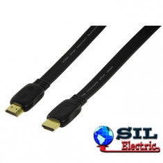 Cablu plat HDMI 19p tata - HDMI 19p tata 1.4 functie Ethernet 10m foto