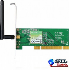 placa retea PCI fara fir, 150Mbps, antena detasabila TP-Link foto