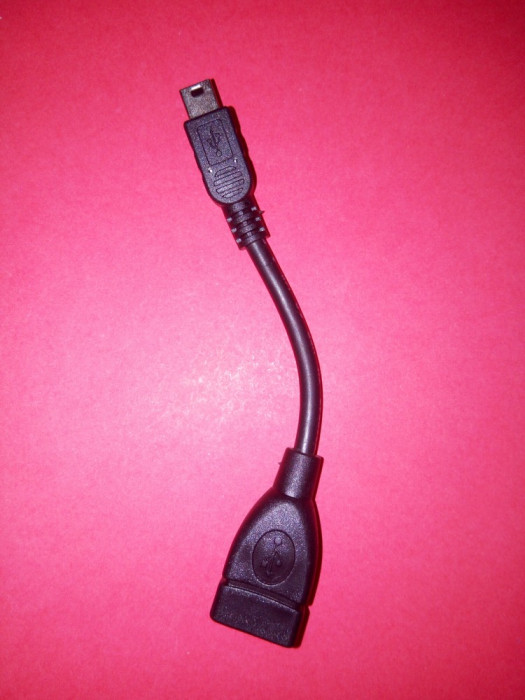 Cablu USB, A, Mama - Mini USB, Tata - 15 Cm / Cablu mini usb - usb mama