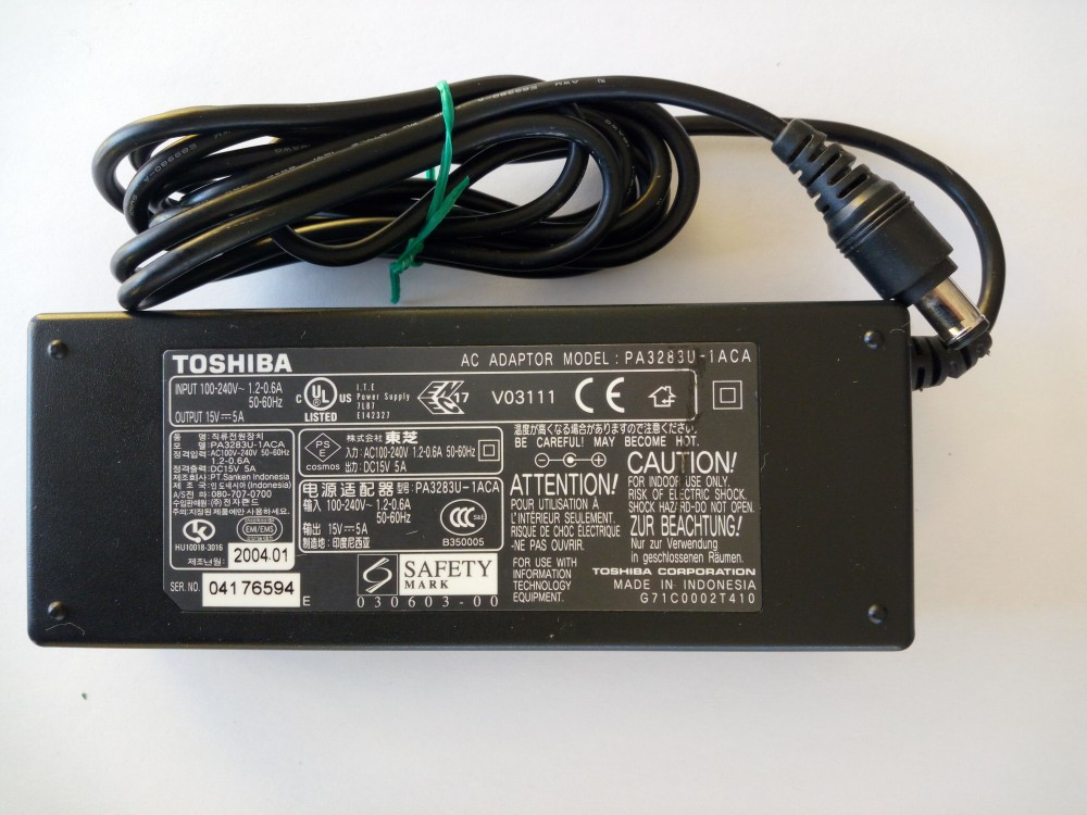Incarcator laptop Toshiba PA3283U-1ACA / 15V, 5A / Satellite, Portege  (807), Incarcator standard | Okazii.ro