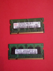 Memorie laptop 1 GB RAM DDR2 Samsung/Hynix 2Rx16 PC2-6400S-666-12 800MHz foto