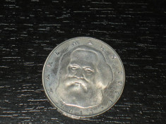 Moneda comemorativa 5 marci Germania 1983, J, Marx foto