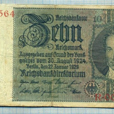 A1739 BANCNOTA-GERMANIA- 10 MARK -22.1.1929-SERIA00644564 -starea care se vede