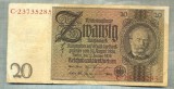 A1727 BANCNOTA-GERMANIA- 20 MARK -22.1.1929-SERIA23735285 -starea care se vede