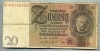 A1729 BANCNOTA-GERMANIA- 20 MARK -22.1.1929-SERIA04710306 -starea care se vede