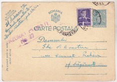 bnk fil Carte postala - intreg postal circulat 1942 - cenzura foto