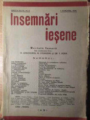 Insemnari Iesene Anul Iv, Vol.ix - Nr.2 - M. Sadoveanu, M. Codreanu, Gr.t. Popa ,386154 foto