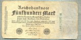 A1802 BANCNOTA-GERMANIA- 500 MARK 7.7.1922-SERIA20047697-starea care se vede