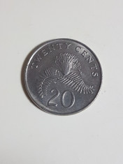 Singapore 20 centi cents 1987 foto