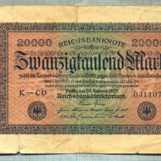 A1807 BANCNOTA-GERMANIA- 20000 MARK -20.2.1923-SERIA031107-starea care se vede