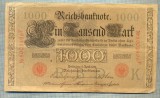 A1750 BANCNOTA-GERMANIA- 1000 MARK 21.4.1910-SERIA8002496 -starea care se vede