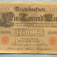 A1750 BANCNOTA-GERMANIA- 1000 MARK 21.4.1910-SERIA8002496 -starea care se vede