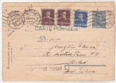 bnk fil Carte postala - intreg postal circulat 1945- cenzura foto