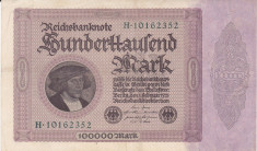 Bancnota Germania 100.000 Marci 1923 - P83a XF foto