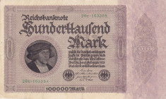 Bancnota Germania 100.000 Marci 1923 - P83a VF+ foto