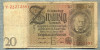 A1730 BANCNOTA-GERMANIA- 20 MARK -22.1.1929-SERIA22272591 -starea care se vede