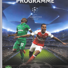 Program oficial-meci fotbal LUDOGORETS - ARSENAL 01.11.2016 (Champions League)