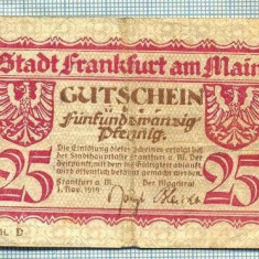 A1879 BANCNOTA NOTGELD- GERMANIA-25 PFENNIG-1.11.1919-SERIA FARA-starea se vede