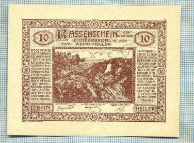 A1918 BANCNOTA NOTGELD- AUSTRIA-10 HELLER - 1920 -SERIA FARA -starea se vede foto