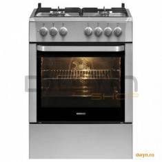 Aragaz Beko CSE62120DX_N, 4 arzatoare, aprindere electrica plita, cuptro electric multifunctional, 6 foto