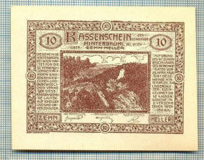 A1928 BANCNOTA NOTGELD- AUSTRIA-10 HELLER -1920-SERIA FARA-starea care se vede foto